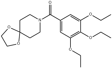 1,4-dioxa-8-azaspiro[4.5]decan-8-yl-(3,4,5-triethoxyphenyl)methanone Struktur