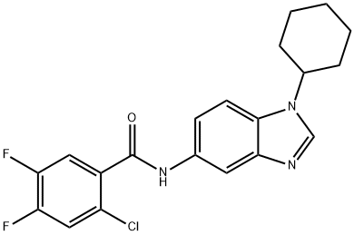 2-chloro-N-(1-cyclohexylbenzimidazol-5-yl)-4,5-difluorobenzamide|