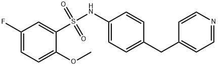 5-fluoro-2-methoxy-N-[4-(pyridin-4-ylmethyl)phenyl]benzenesulfonamide 结构式