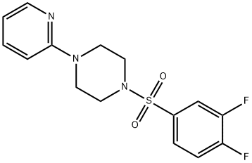 1-(3,4-difluorophenyl)sulfonyl-4-pyridin-2-ylpiperazine Structure