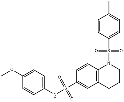 N-(4-methoxyphenyl)-1-(4-methylphenyl)sulfonyl-3,4-dihydro-2H-quinoline-6-sulfonamide Struktur