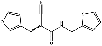 (E)-2-cyano-3-(furan-3-yl)-N-(thiophen-2-ylmethyl)prop-2-enamide Structure