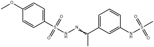 N-[(E)-1-[3-(methanesulfonamido)phenyl]ethylideneamino]-4-methoxybenzenesulfonamide Structure