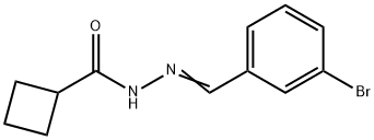 N-[(E)-(3-bromophenyl)methylideneamino]cyclobutanecarboxamide Struktur