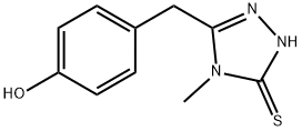 3-[(4-hydroxyphenyl)methyl]-4-methyl-1H-1,2,4-triazole-5-thione Struktur