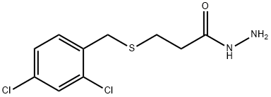 3-[(2,4-dichlorophenyl)methylsulfanyl]propanehydrazide 结构式