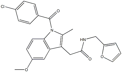 2-[1-(4-chlorobenzoyl)-5-methoxy-2-methylindol-3-yl]-N-(furan-2-ylmethyl)acetamide|