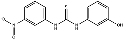 1-(3-hydroxyphenyl)-3-(3-nitrophenyl)thiourea 化学構造式