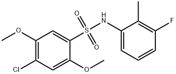 4-chloro-N-(3-fluoro-2-methylphenyl)-2,5-dimethoxybenzenesulfonamide|