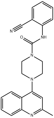 N-(2-cyanophenyl)-4-(2-methylquinolin-4-yl)piperazine-1-carboxamide Structure