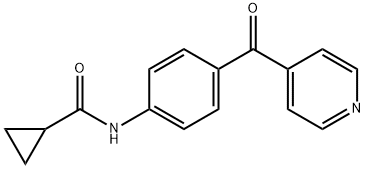 N-[4-(pyridine-4-carbonyl)phenyl]cyclopropanecarboxamide Struktur