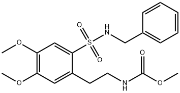 methyl N-[2-[2-(benzylsulfamoyl)-4,5-dimethoxyphenyl]ethyl]carbamate Structure