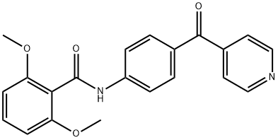 2,6-dimethoxy-N-[4-(pyridine-4-carbonyl)phenyl]benzamide Structure