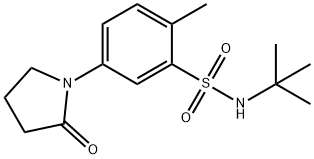 N-tert-butyl-2-methyl-5-(2-oxopyrrolidin-1-yl)benzenesulfonamide 结构式