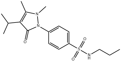4-(2,3-dimethyl-5-oxo-4-propan-2-ylpyrazol-1-yl)-N-propylbenzenesulfonamide Structure