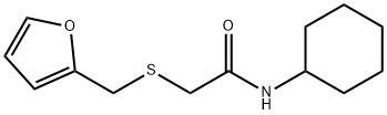 N-cyclohexyl-2-(furan-2-ylmethylsulfanyl)acetamide Struktur