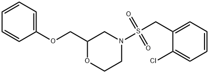4-[(2-chlorophenyl)methylsulfonyl]-2-(phenoxymethyl)morpholine 结构式