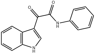 2-(1H-インドール-3-イル)-2-オキソ-N-フェニルアセトアミド 化学構造式