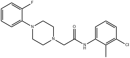 N-(3-chloro-2-methylphenyl)-2-[4-(2-fluorophenyl)piperazin-1-yl]acetamide Structure