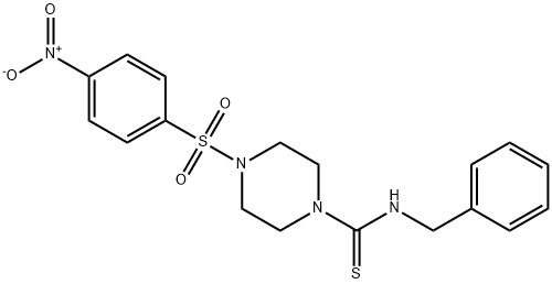 N-benzyl-4-(4-nitrophenyl)sulfonylpiperazine-1-carbothioamide|