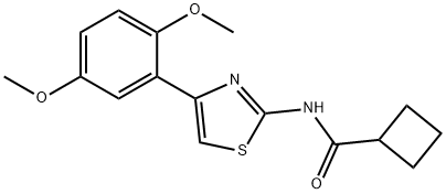 N-[4-(2,5-dimethoxyphenyl)-1,3-thiazol-2-yl]cyclobutanecarboxamide Structure