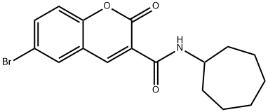 6-bromo-N-cycloheptyl-2-oxochromene-3-carboxamide Structure