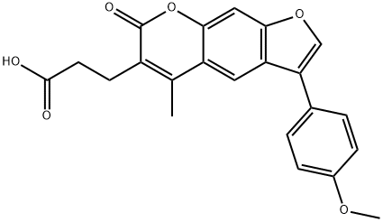 3-[3-(4-methoxyphenyl)-5-methyl-7-oxofuro[3,2-g]chromen-6-yl]propanoic acid|化合物 T24769