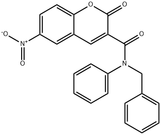 N-benzyl-6-nitro-2-oxo-N-phenylchromene-3-carboxamide,777868-65-2,结构式