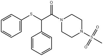 1-(4-methylsulfonylpiperazin-1-yl)-2-phenyl-2-phenylsulfanylethanone 结构式