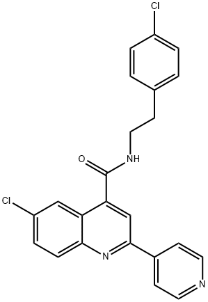 777870-70-9 6-chloro-N-[2-(4-chlorophenyl)ethyl]-2-pyridin-4-ylquinoline-4-carboxamide