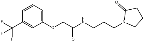 N-[3-(2-oxopyrrolidin-1-yl)propyl]-2-[3-(trifluoromethyl)phenoxy]acetamide 化学構造式