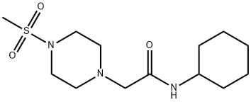 N-cyclohexyl-2-(4-methylsulfonylpiperazin-1-yl)acetamide,824414-45-1,结构式