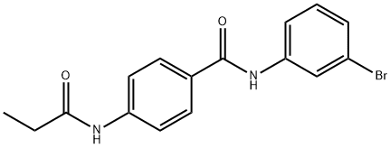 N-(3-bromophenyl)-4-(propanoylamino)benzamide 结构式