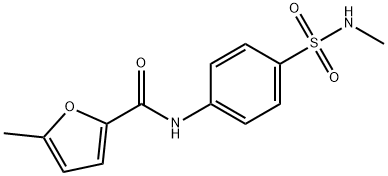 5-methyl-N-[4-(methylsulfamoyl)phenyl]furan-2-carboxamide 化学構造式