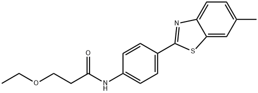 3-ethoxy-N-[4-(6-methyl-1,3-benzothiazol-2-yl)phenyl]propanamide Structure