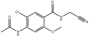 4-acetamido-5-chloro-N-(cyanomethyl)-2-methoxybenzamide Structure