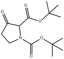 1-BOC-3-氧代吡咯烷-2-甲酸叔丁酯, 846551-03-9, 结构式