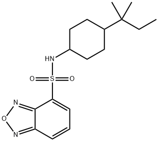 N-[4-(2-methylbutan-2-yl)cyclohexyl]-2,1,3-benzoxadiazole-4-sulfonamide 结构式