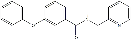 3-phenoxy-N-(pyridin-2-ylmethyl)benzamide 化学構造式