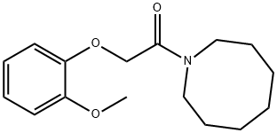 1-(azocan-1-yl)-2-(2-methoxyphenoxy)ethanone 化学構造式