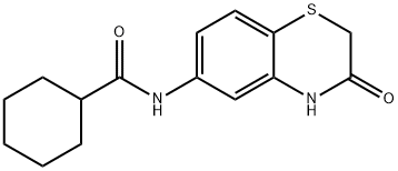 N-(3-oxo-4H-1,4-benzothiazin-6-yl)cyclohexanecarboxamide Struktur