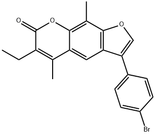 3-(4-bromophenyl)-6-ethyl-5,9-dimethylfuro[3,2-g]chromen-7-one,858739-40-9,结构式