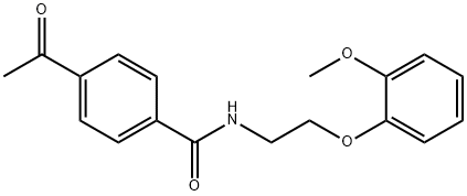 4-acetyl-N-[2-(2-methoxyphenoxy)ethyl]benzamide Structure