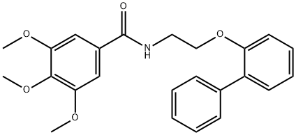 3,4,5-trimethoxy-N-[2-(2-phenylphenoxy)ethyl]benzamide Struktur
