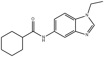 N-(1-ethylbenzimidazol-5-yl)cyclohexanecarboxamide 化学構造式