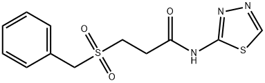 3-benzylsulfonyl-N-(1,3,4-thiadiazol-2-yl)propanamide,878678-89-8,结构式