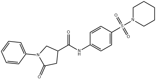 5-oxo-1-phenyl-N-(4-piperidin-1-ylsulfonylphenyl)pyrrolidine-3-carboxamide Structure