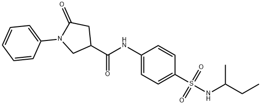 N-[4-(butan-2-ylsulfamoyl)phenyl]-5-oxo-1-phenylpyrrolidine-3-carboxamide Struktur