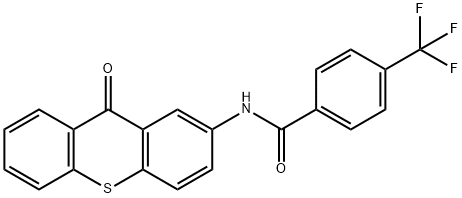 N-(9-oxothioxanthen-2-yl)-4-(trifluoromethyl)benzamide 化学構造式