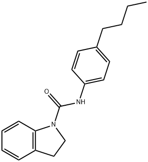 N-(4-butylphenyl)-2,3-dihydroindole-1-carboxamide Structure